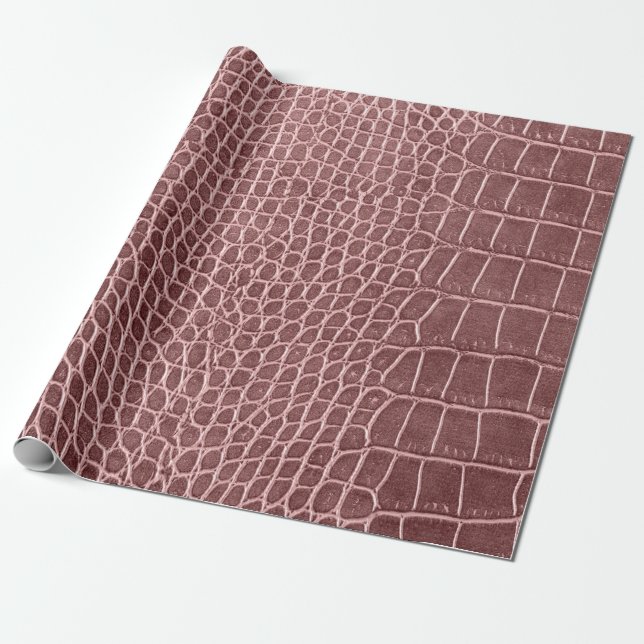 Papier Cadeau brown crocodile skin texture as a wallpapercrocodi (Déroulé)