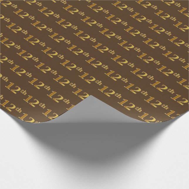 Papier Cadeau Brown, Faux Gold 12e (Douzième) (Coin)