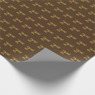 Papier Cadeau Brown, Faux Gold 2e (deuxième) événement