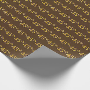 Papier Cadeau Brown, Faux Gold 45e (Quarante-cinquième)