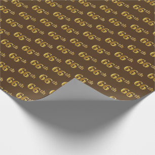 Papier Cadeau Brown, Faux Gold 66e (Soixante-sixième)