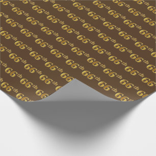 Papier Cadeau Brown, Faux Gold 66e (Soixante-sixième)
