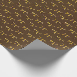 Papier Cadeau Brown, Faux Gold 71ème (Soixante-et-onze)