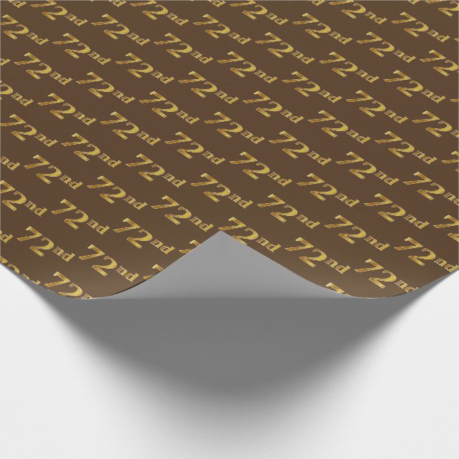 Papier Cadeau Brown, Faux Gold 72e (Soixante-douzième) (Coin)