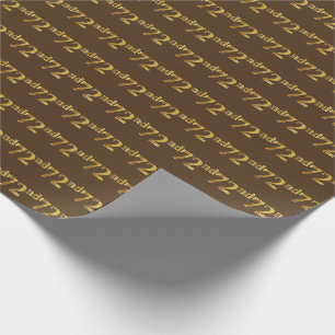 Papier Cadeau Brown, Faux Gold 72e (Soixante-douzième)