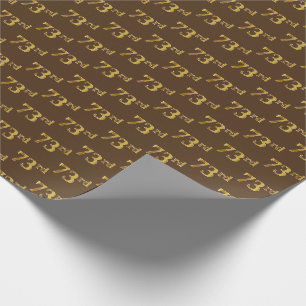 Papier Cadeau Brown, Faux Gold 73e (Soixante-treizième)