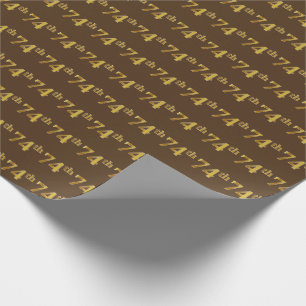 Papier Cadeau Brown, Faux Gold 74e (Soixante-quatorzième)