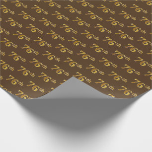 Papier Cadeau Brown, Faux Gold 76e (Soixante-seizième)