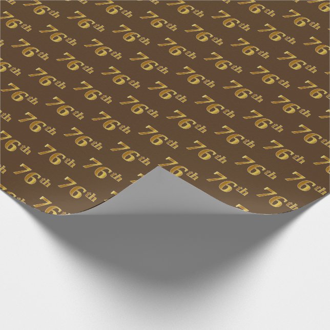 Papier Cadeau Brown, Faux Gold 76e (Soixante-seizième) (Coin)