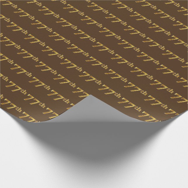 Papier Cadeau Brown, Faux Gold 77e (Soixante-dix-septième) (Coin)