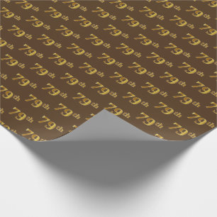 Papier Cadeau Brown, Faux Gold 79e (Soixante-dix-neuvième)