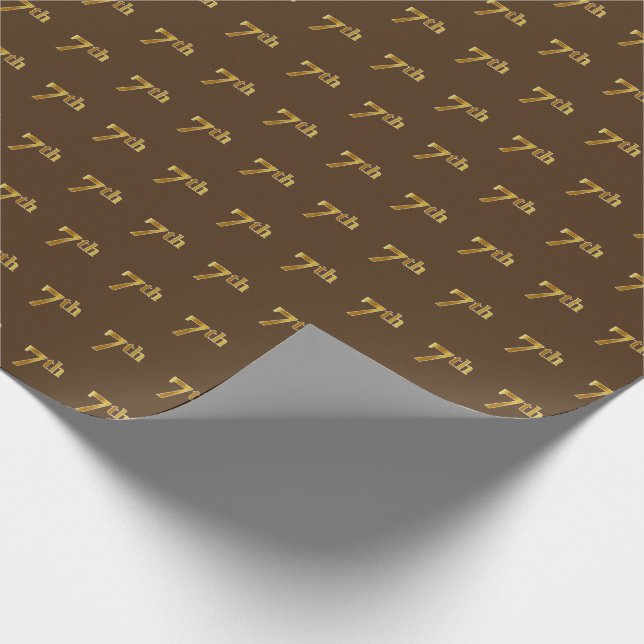 Papier Cadeau Brown, Faux Gold 7e (Septième) (Coin)