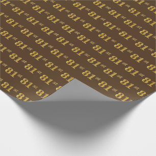 Papier Cadeau Brown, Faux Gold 81ème (Quatre-vingt-unième)