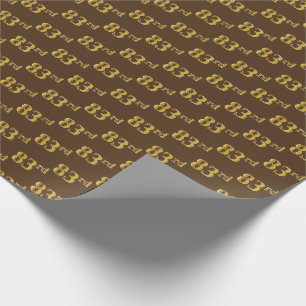 Papier Cadeau Brown, Faux Gold 83e (Quatre-vingt-troisième)