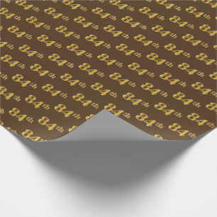 Papier Cadeau Brown, Faux Gold 84e (Quatre-vingt-quatrième)
