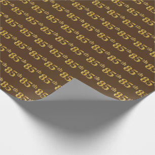 Papier Cadeau Brown, Faux Gold 85e (Quatre-vingt-cinquième)