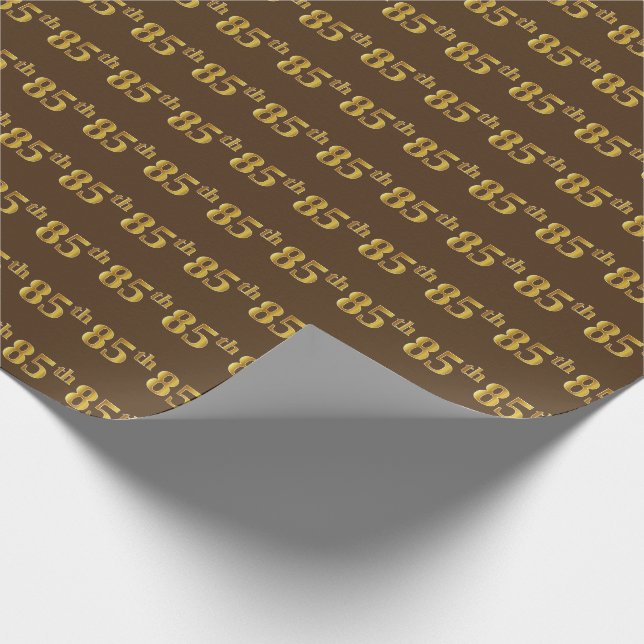 Papier Cadeau Brown, Faux Gold 85e (Quatre-vingt-cinquième) (Coin)