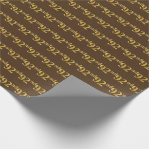Papier Cadeau Brown, Faux Gold 92e (Quatre-vingt-dix-deuxième)