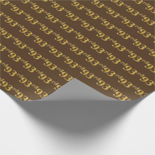 Papier Cadeau Brown, Faux Gold 93e (Quatre-vingt-treize)