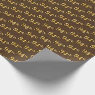 Papier Cadeau Brown, Faux Gold 94e (Quatre-vingt-quatorzième)
