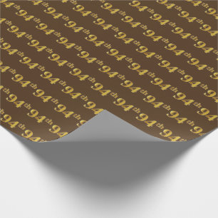 Papier Cadeau Brown, Faux Gold 94e (Quatre-vingt-quatorzième)