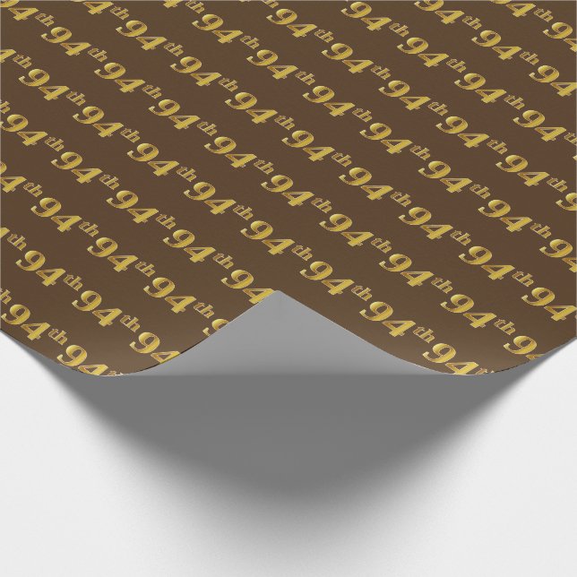 Papier Cadeau Brown, Faux Gold 94e (Quatre-vingt-quatorzième) (Coin)