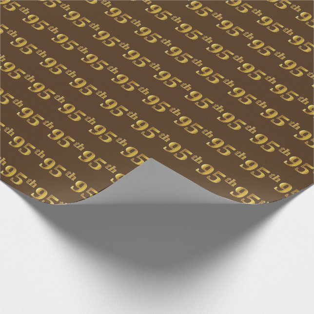Papier Cadeau Brown, Faux Gold 95e (Quatre-vingt-quinze) (Coin)