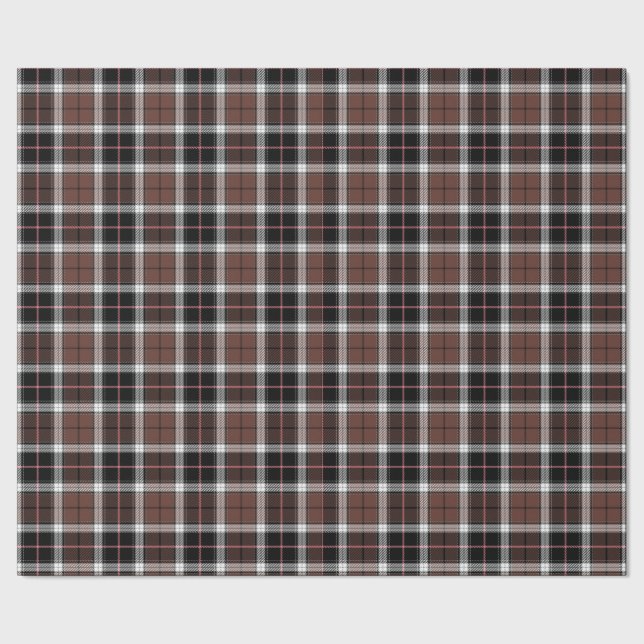 Papier Cadeau Brown Plaid Wrapping Paper (Couture)