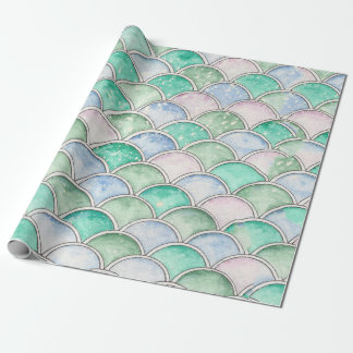Papier Cadeau Bubble Scallops design sur papier d'emballage