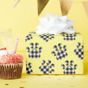 Papier Cadeau Buffalo A Mis Des Empreintes de pattes Sur Jaune