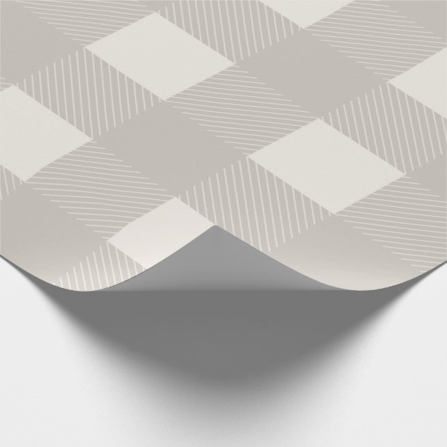 Papier Cadeau Buffalo Check Tan Simple Design Tend Tressé (Coin)