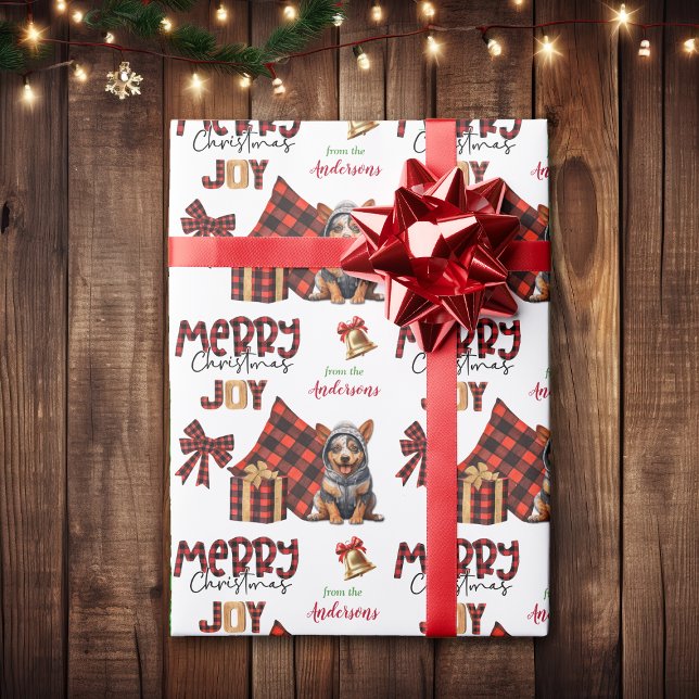 Papier Cadeau Buffalo Plaid Aussie Chien Chien Chien Chien Chien (Créateur téléchargé)