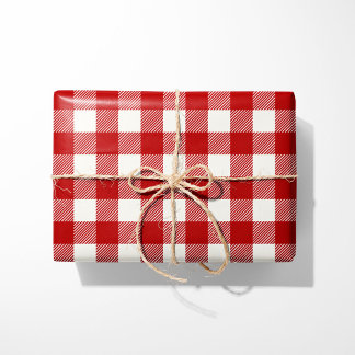 Papier Cadeau Buffle rouge rustique plaqué