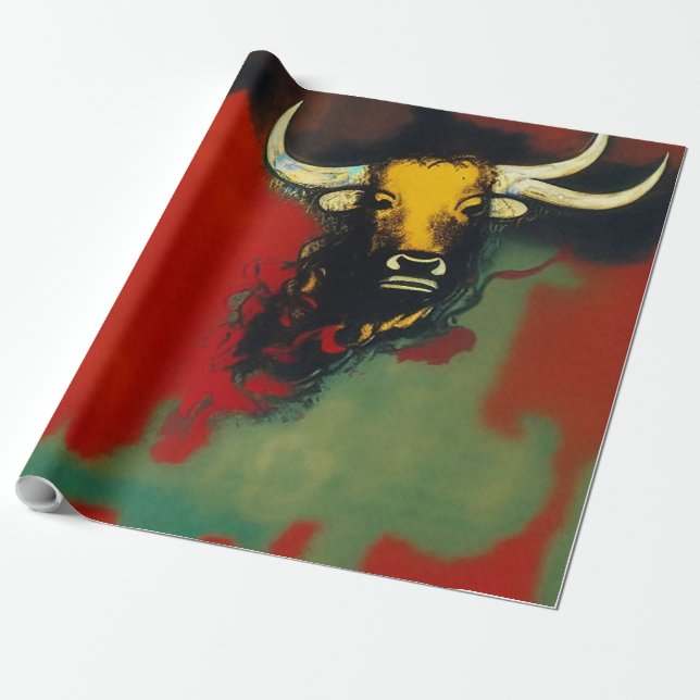 Papier Cadeau Bull à 3 cornes (Déroulé)