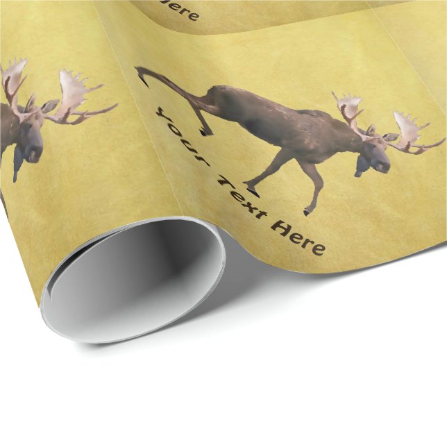 Papier Cadeau Bull Moose (Coin rond)