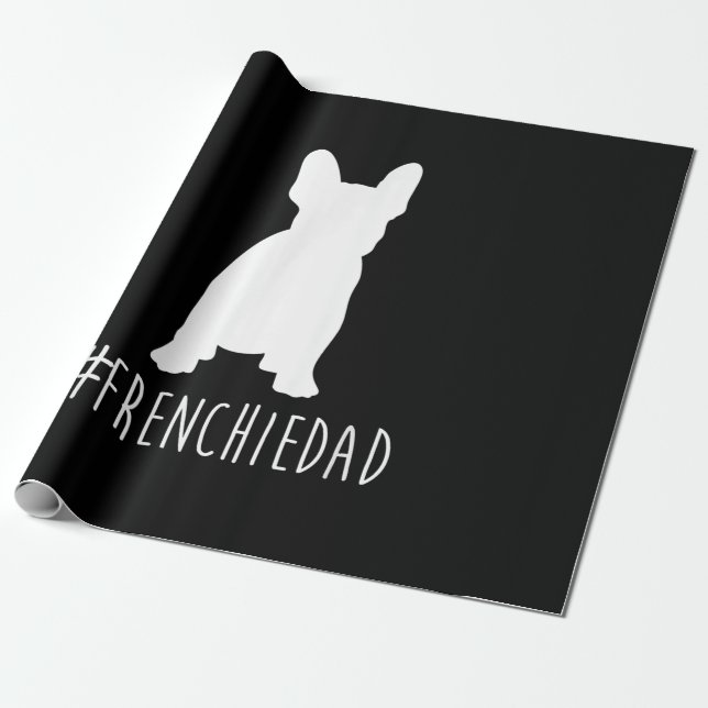 Papier Cadeau Bulldog Lover | Frenchie Papa Français Bulldog Pap (Déroulé)