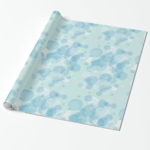 Papier Cadeau Bulles bleues