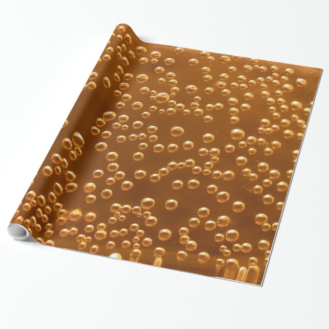 Papier Cadeau Bulles de bière (Déroulé)