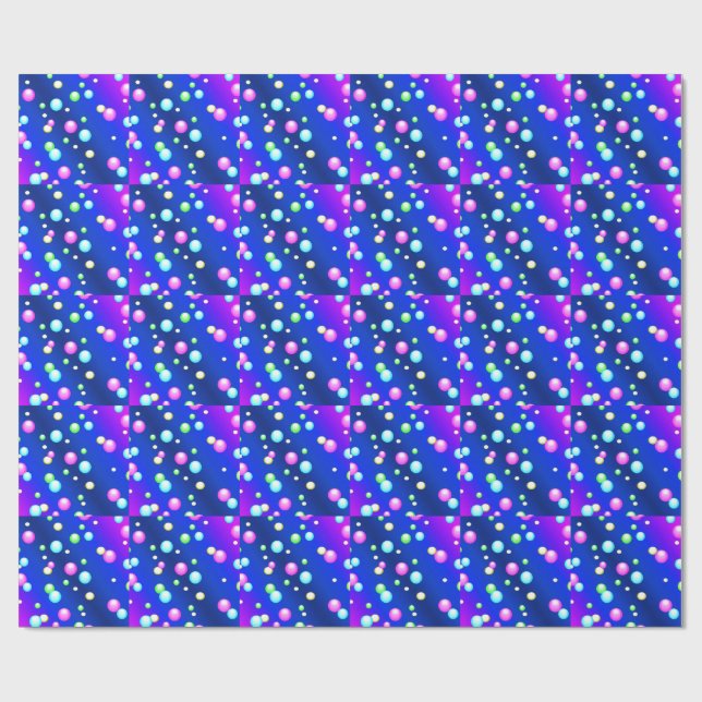 Papier Cadeau Bulles flottantes (Plat)