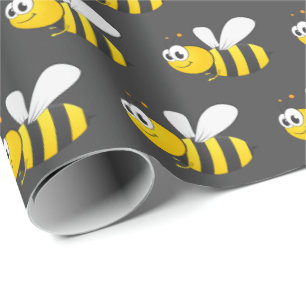 Papier Cadeau Bumblebee sur Grey