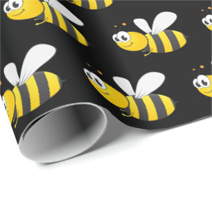 Papier Cadeau Bumblebee sur Noir