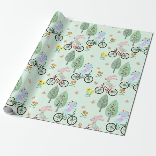 Papier Cadeau Bunnies dans le parc (Déroulé)