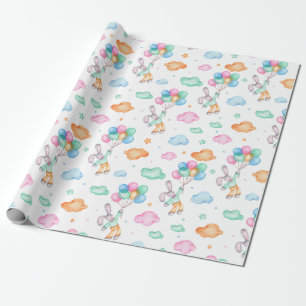 Papier Cadeau Bunnies d'aquarelle