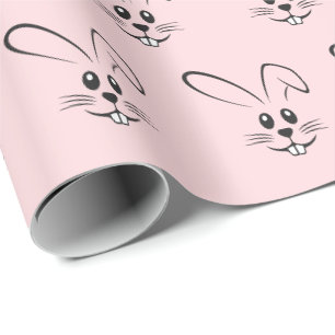 Papier Cadeau Bunnies En Rose