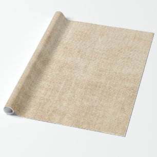 Papier Cadeau Burlap Rustic Kaki Tan Wrapper Papier