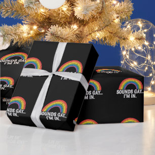 Papier Cadeau Ça a l'air gay, je suis dans l'arc-en-ciel LGBTQ V