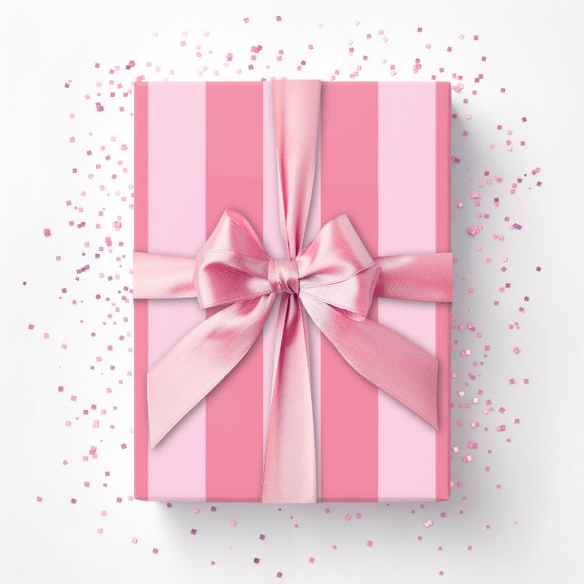 Papier Cadeau Cabana Stripes in Pink (Créateur téléchargé)