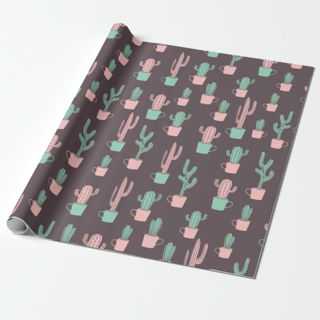 Papier Cadeau Cactus (Déroulé)