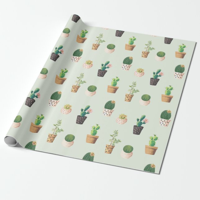 Papier Cadeau Cactus (Déroulé)