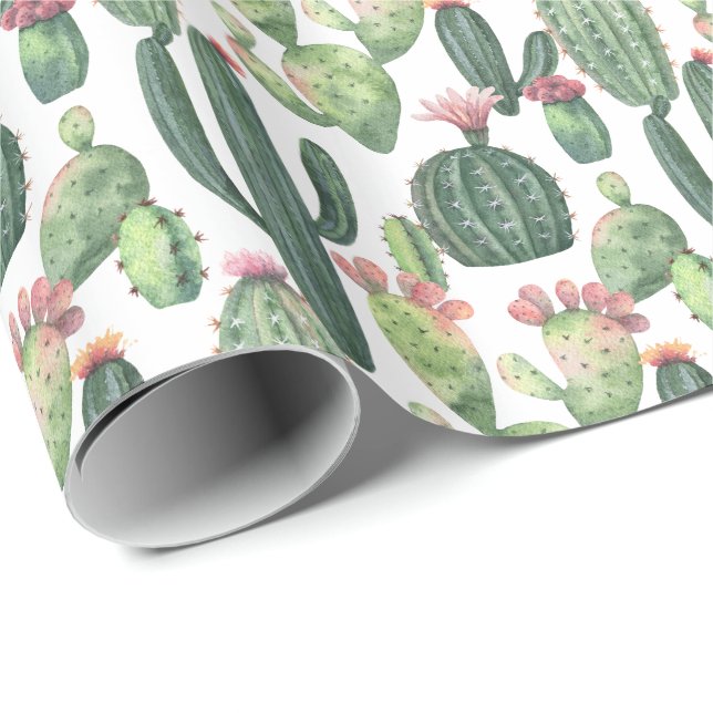 Papier Cadeau Cactus du désert | Thème Désert (Coin rond)
